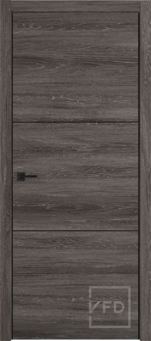 Межкомнатная дверь "URBAN 2", пг, Terra Vellum (черный молдинг)