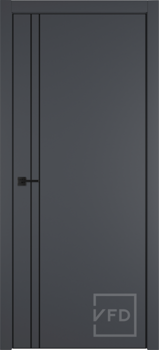 Межкомнатная дверь "URBAN 2V", пг, Onyx BE, черная кромка