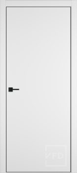 Межкомнатная дверь "URBAN Z", пг, Emalex Ice BE, черная кромка