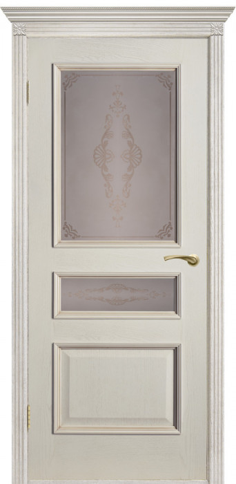 Межкомнатная дверь "Вена", по, слоновая кость